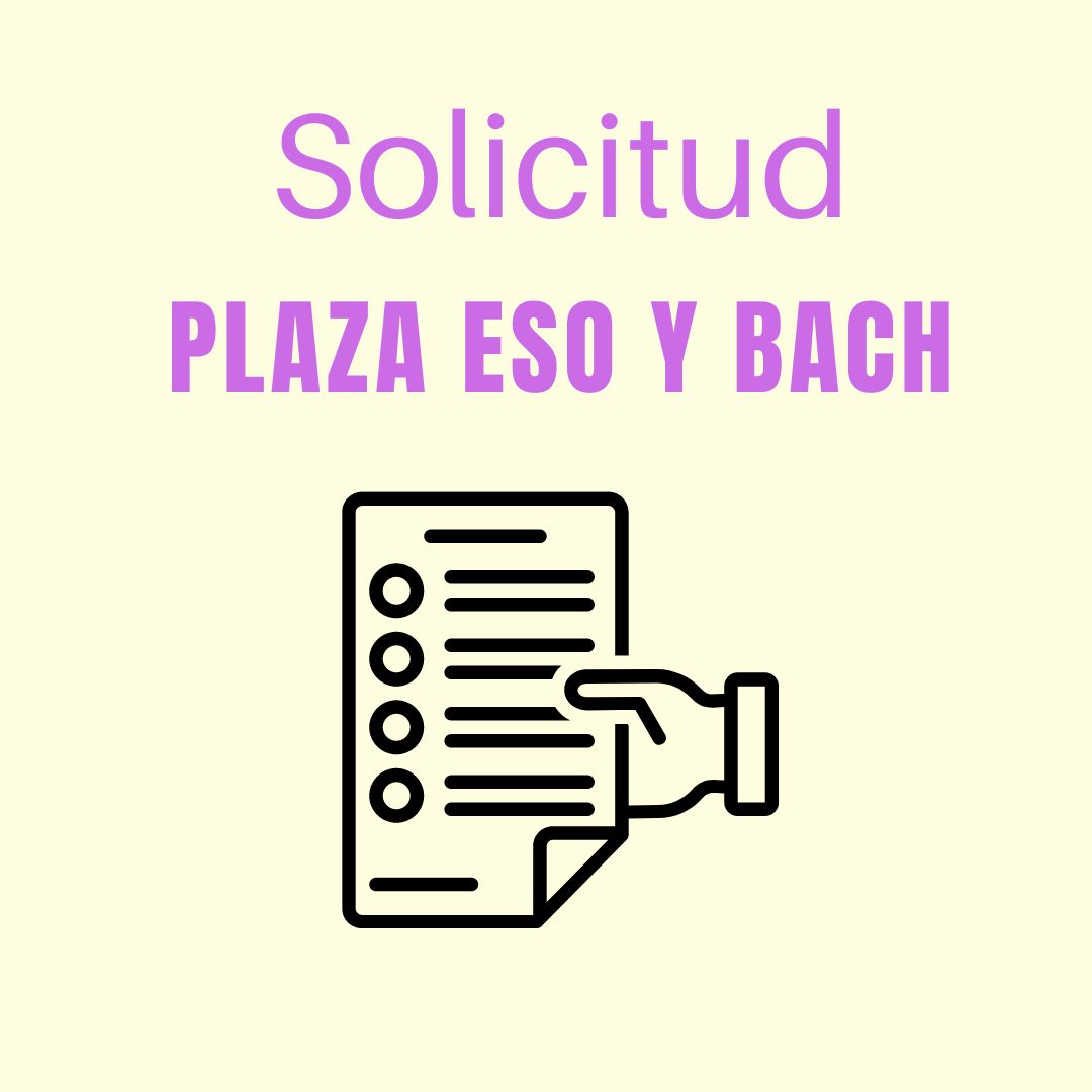 Instrucciones solicitud plaza ESO y Bachillerato