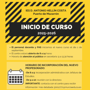 Inicio de curso 2025-2026